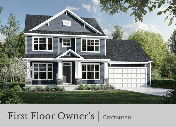 Craftsman shown with optional Dining Room and optional dimensional shingles